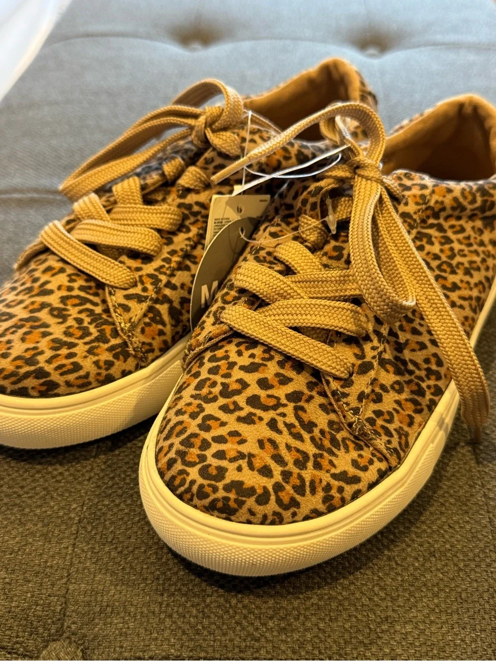 GAP Kids Leopard Print Sneakers in Tan and Black